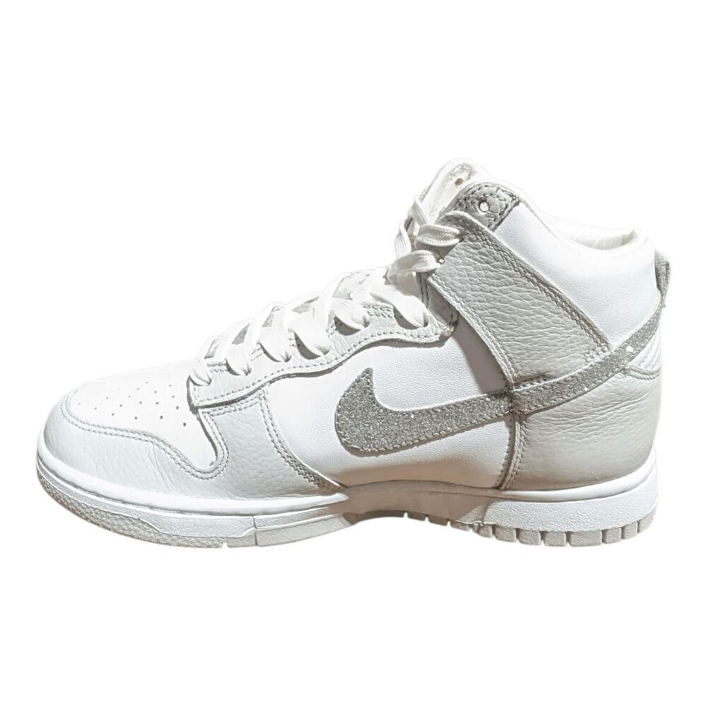 NIKE Dunk High "Silver Glitter Swoosh" Sneakers Size 7 - Picture 7 of 9